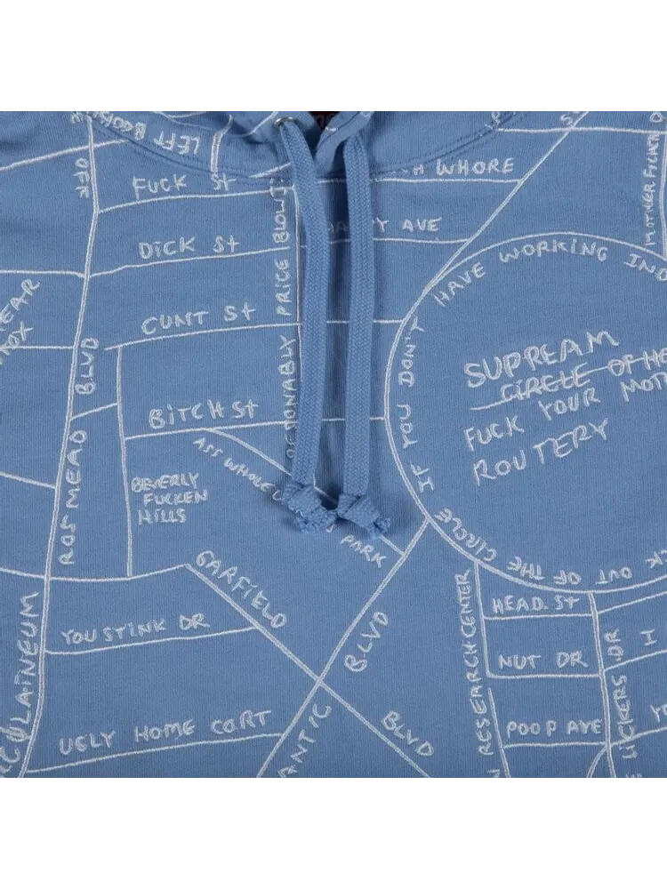 Толстовка Supreme Gonz Embroidered Map Hooded Sweatshirt 'Blue' — изображение 2 из 2, синий