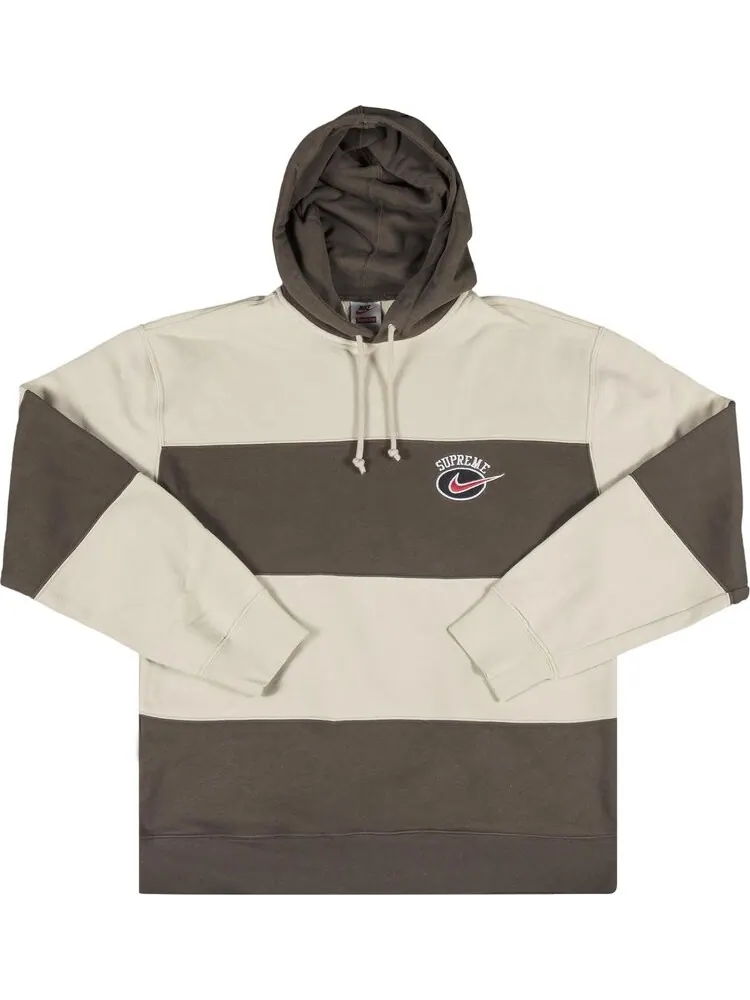 Толстовка Supreme x Nike Stripe Hooded Sweatshirt 'Tan' — изображение 1 из 2, загар