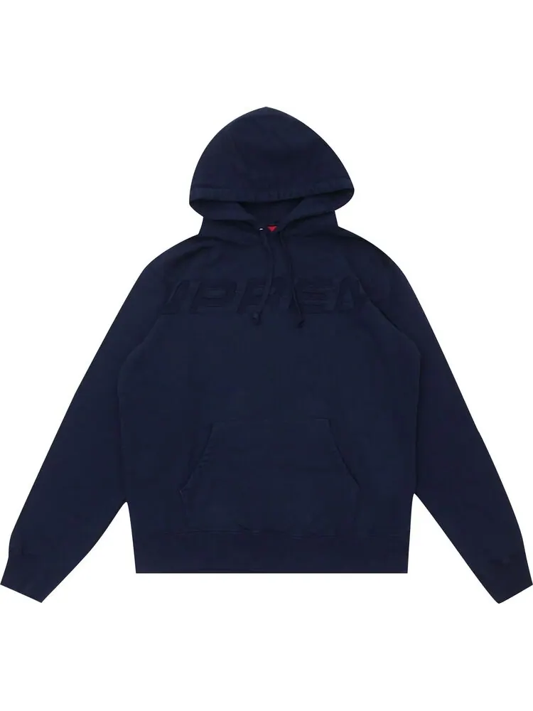 Толстовка Supreme Set In Logo Hooded Sweatshirt 'Navy' — изображение 1 из 1, синий
