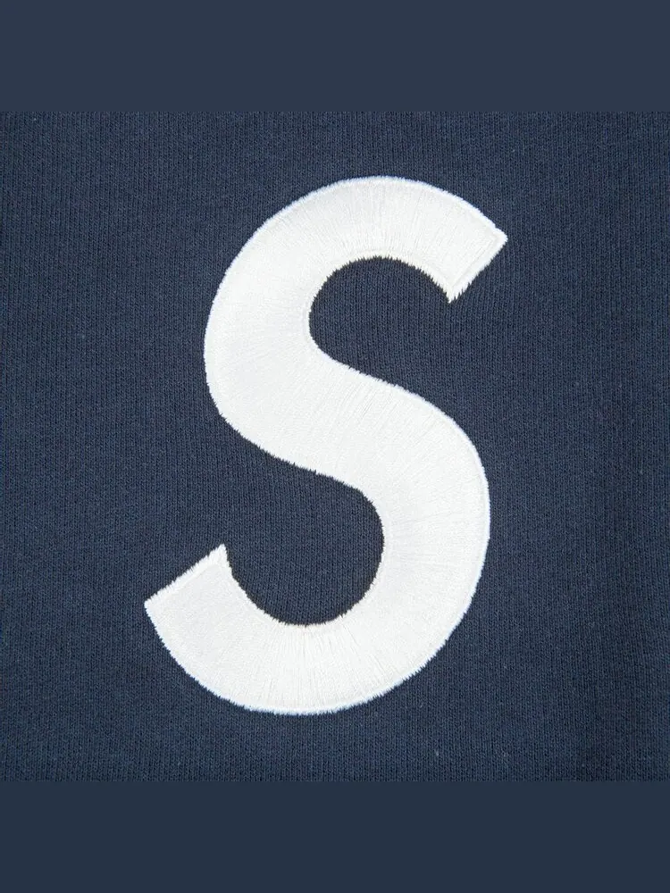 Спортивные шорты Supreme S Logo Colorblocked Sweatshort 'Navy' — изображение 3 из 3, синий