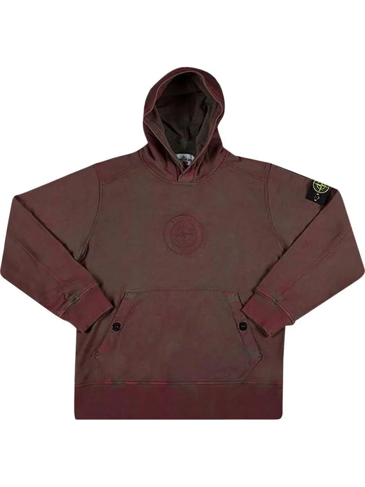 Толстовка Supreme x Stone Island Hooded Sweatshirt 'Red' — изображение 1 из 1, красный