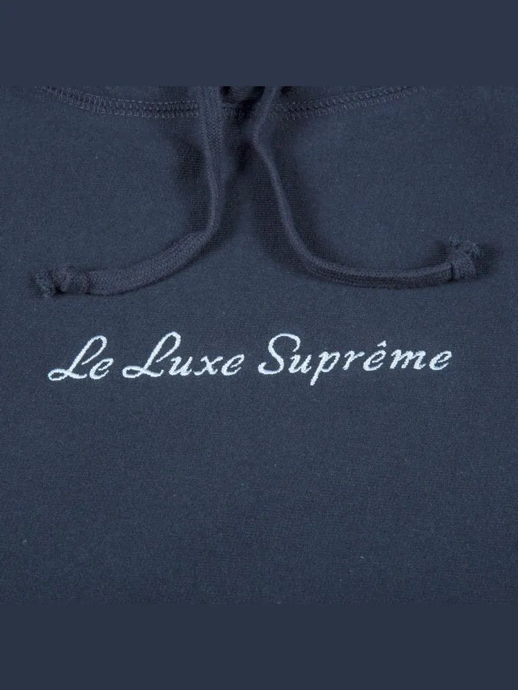 Толстовка Supreme Le Luxe Hooded Sweatshirt 'Navy' — изображение 2 из 2, синий