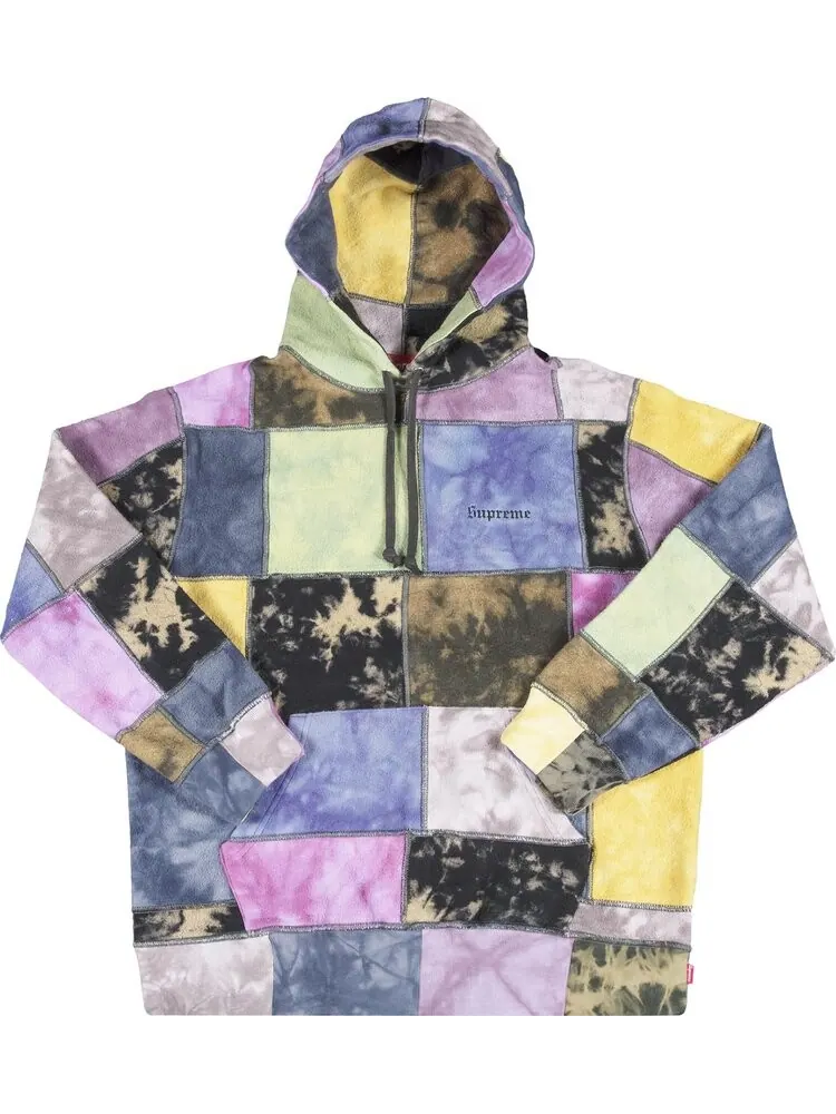 Толстовка Supreme Patchwork Tie Dye Hooded Sweatshirt 'Tie Dye' — изображение 1 из 2, мульти