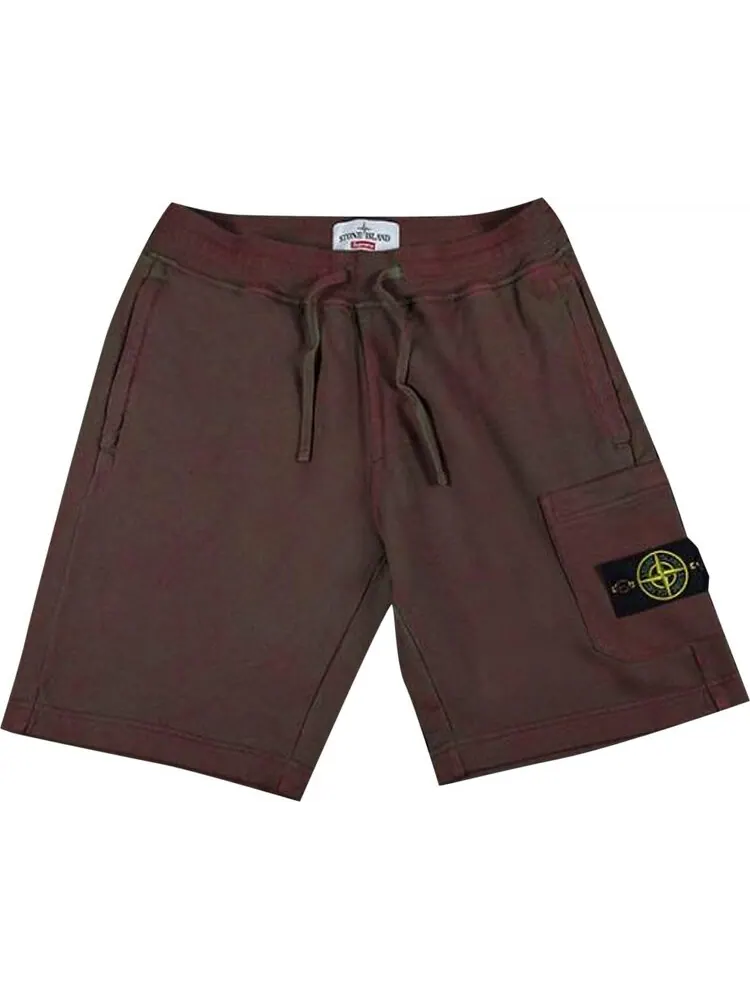 Спортивные шорты Supreme Stone Island Sweatshort 'Red' — изображение 1 из 1, красный