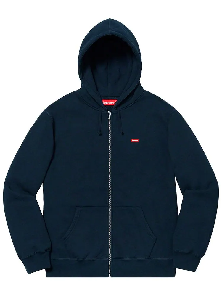 Толстовка Supreme Small Box Zip Up Sweatshirt 'Navy' — изображение 1 из 1, темно-синий