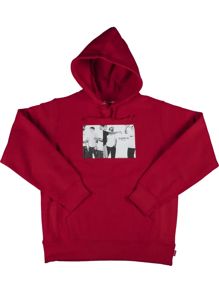 Толстовка Supreme Classic Ad Hooded Sweatshirt 'Red' — изображение 1 из 1, красный