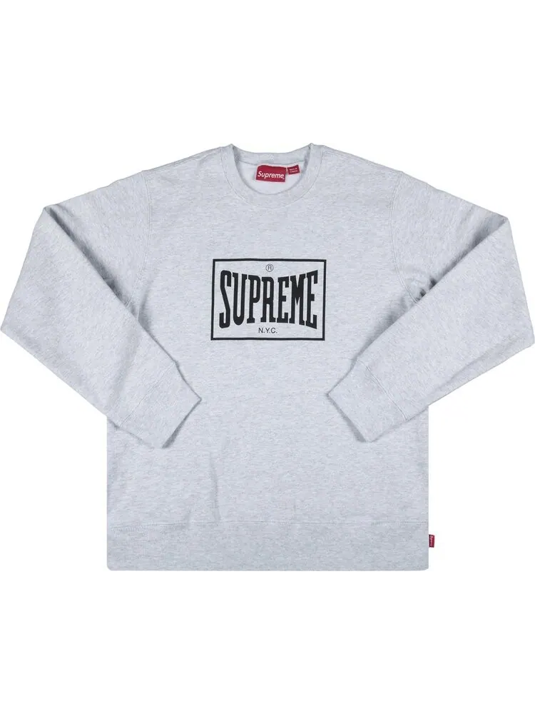 Толстовка Supreme Warm Up Crewneck 'Ash Grey' — изображение 1 из 2, серый