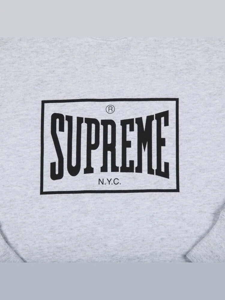 Толстовка Supreme Warm Up Crewneck 'Ash Grey' — изображение 2 из 2, серый