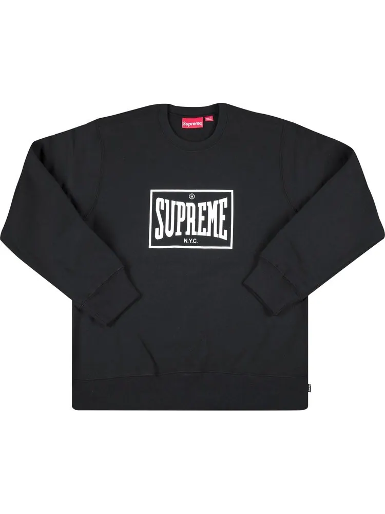 Толстовка Supreme Warm Up Crewneck 'Black' — изображение 1 из 2, черный