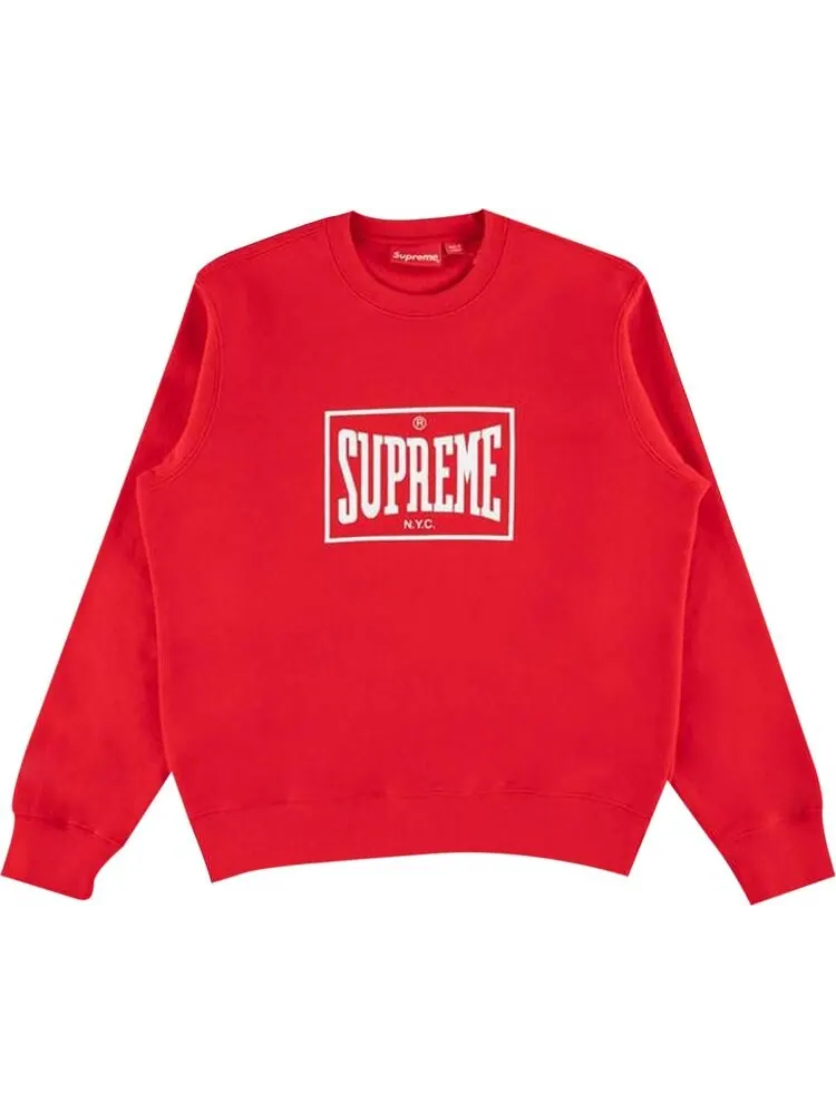 Толстовка Supreme Warm Up Crewneck 'Red' — изображение 1 из 1, красный