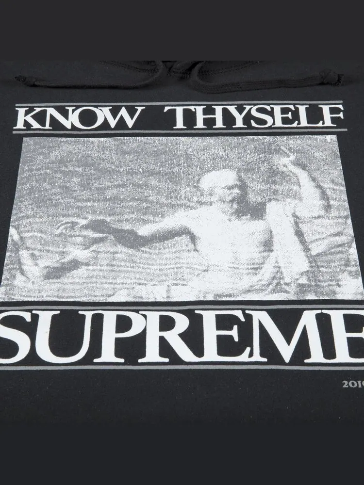Толстовка Supreme Know Thyself Hooded Sweatshirt 'Black' — изображение 3 из 3, черный