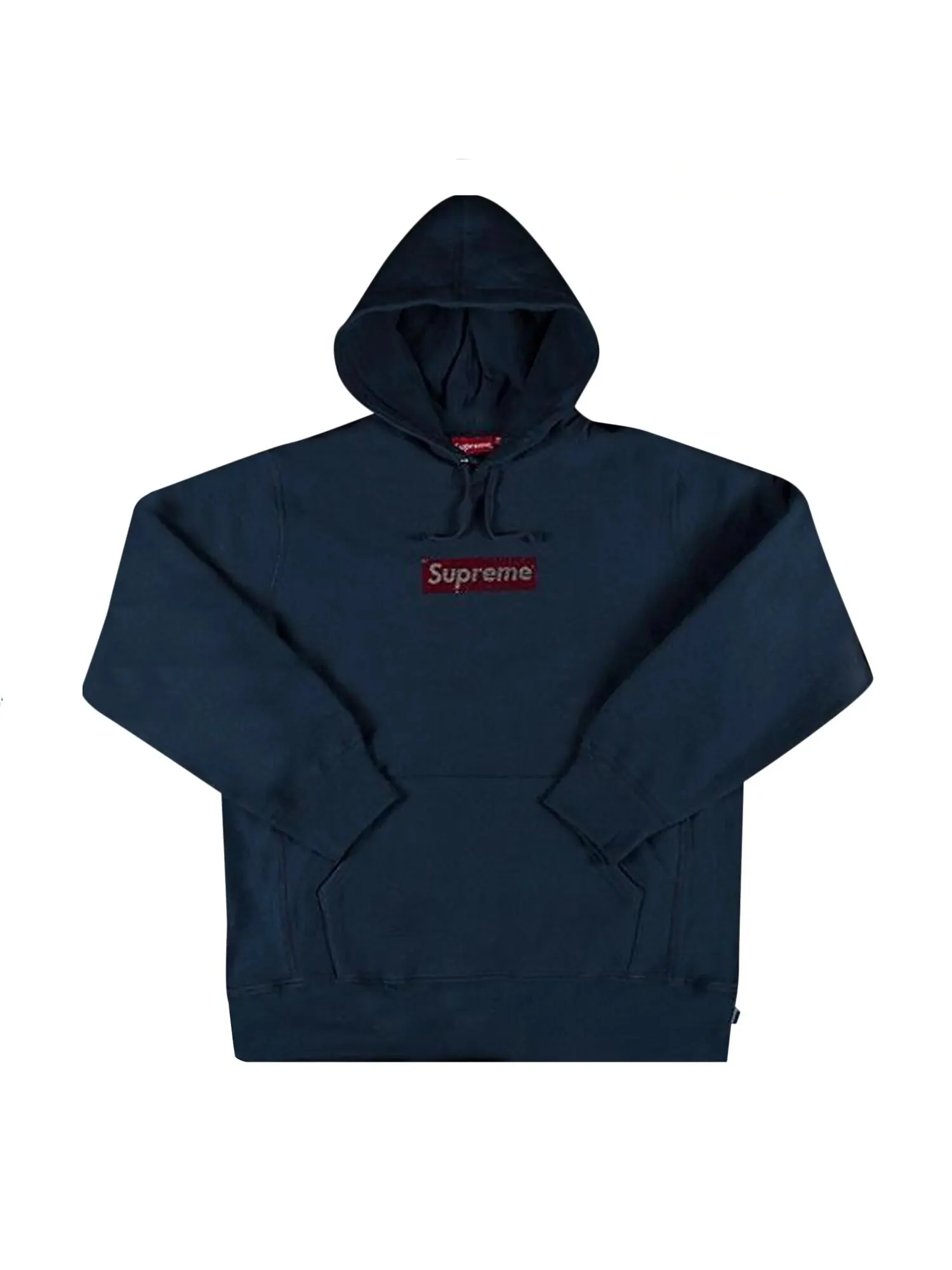 Худи Supreme x Swarovski Box Logo — изображение 1 из 1, синий