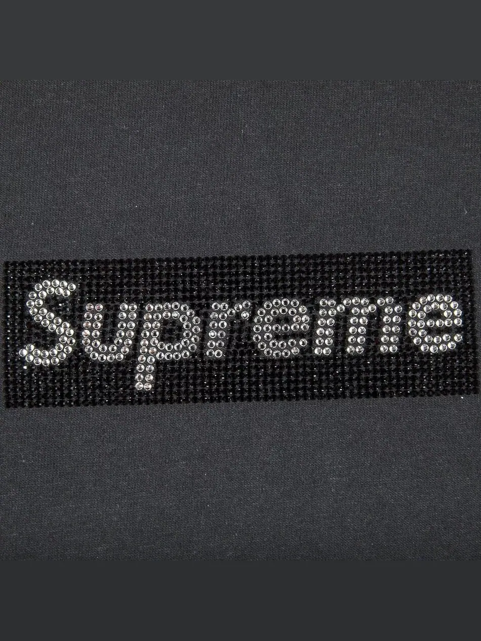 Футболка Supreme x Swarovski Box Logo — изображение 2 из 2, черный