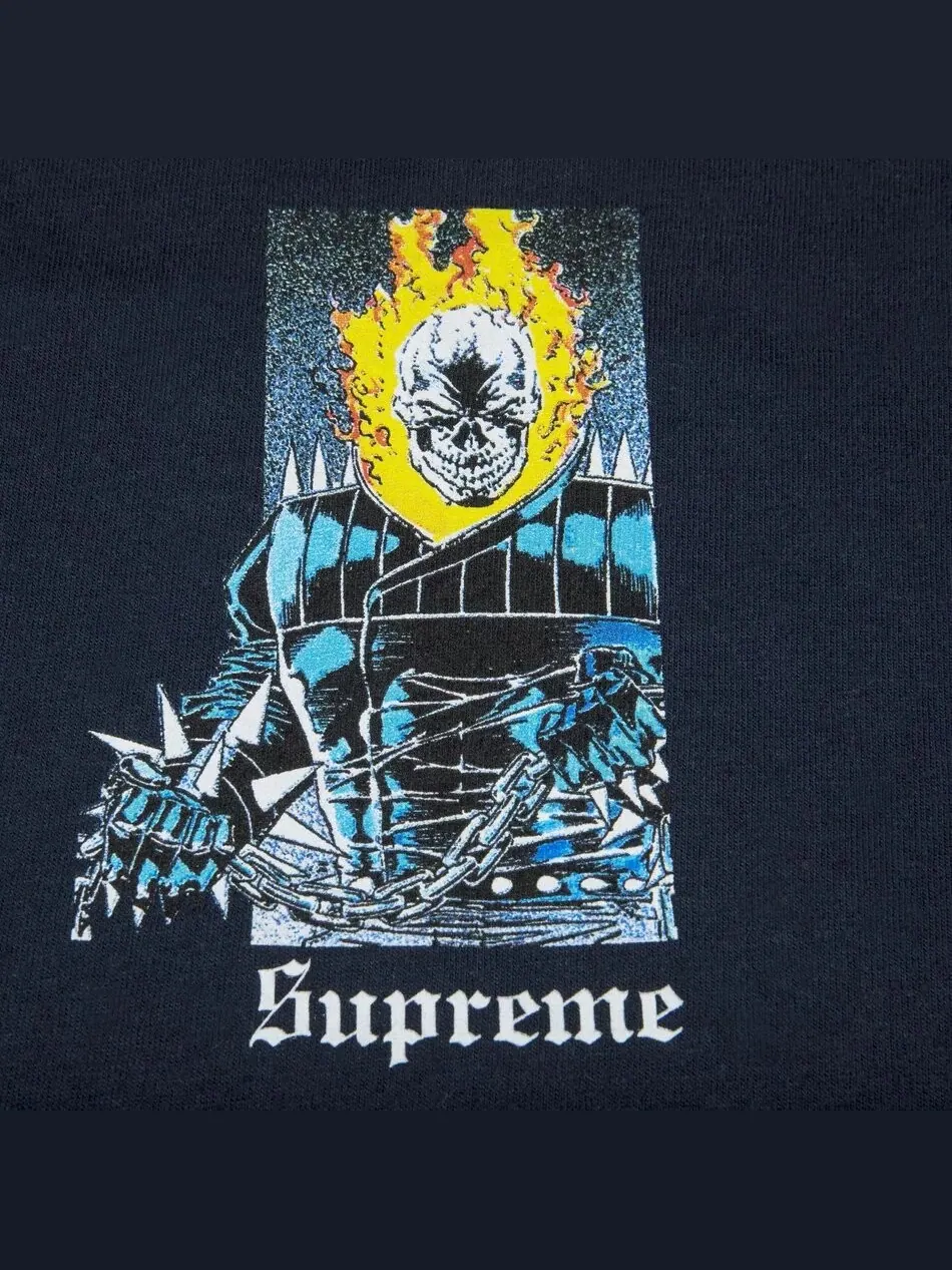 Футболка Supreme Ghost Rider — изображение 2 из 2, синий