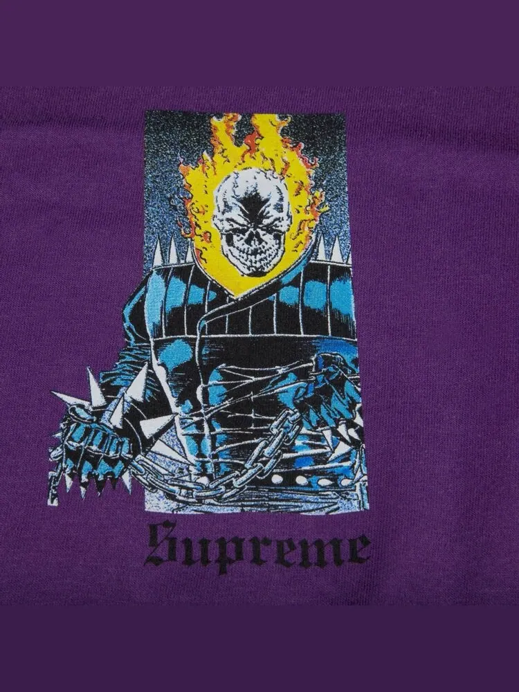 Футболка Supreme Ghost Rider T-Shirt 'Purple' — изображение 2 из 2, фиолетовый