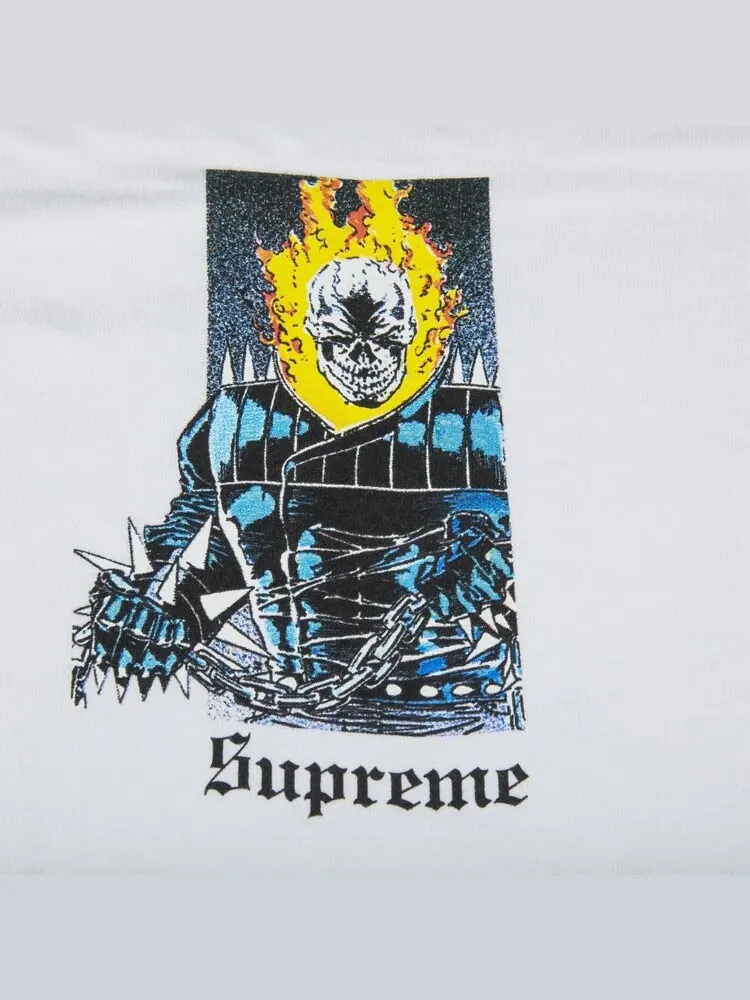 Футболка Supreme Ghost Rider T-Shirt 'White' — изображение 2 из 2, белый