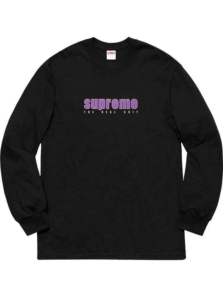Лонгслив Supreme The Real Shit Long-Sleeve Tee 'Black' — изображение 1 из 2, черный
