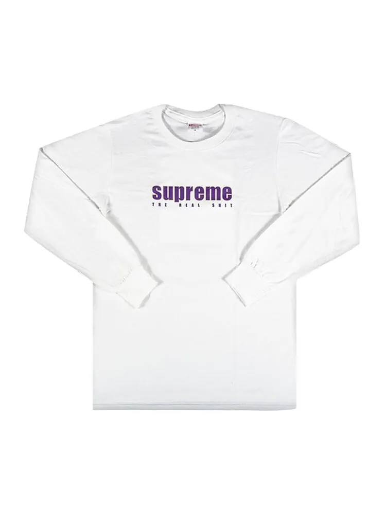 Лонгслив Supreme The Real Shit Long-Sleeve Tee 'White' — изображение 1 из 1, белый