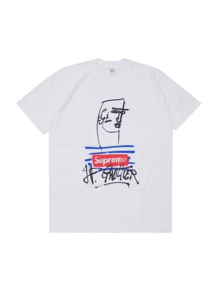 Футболка Supreme x Jean Paul Gaultier Tee 'White' — изображение 1 из 1, белый