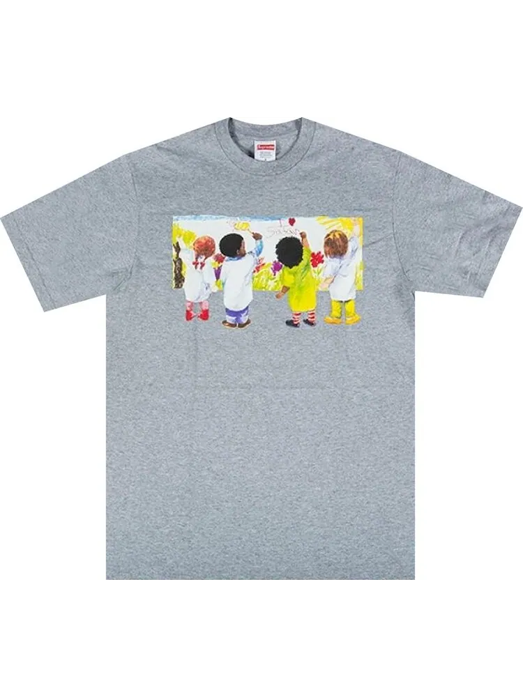 Футболка Supreme Kids Tee 'Heather Grey' — изображение 1 из 1, серый
