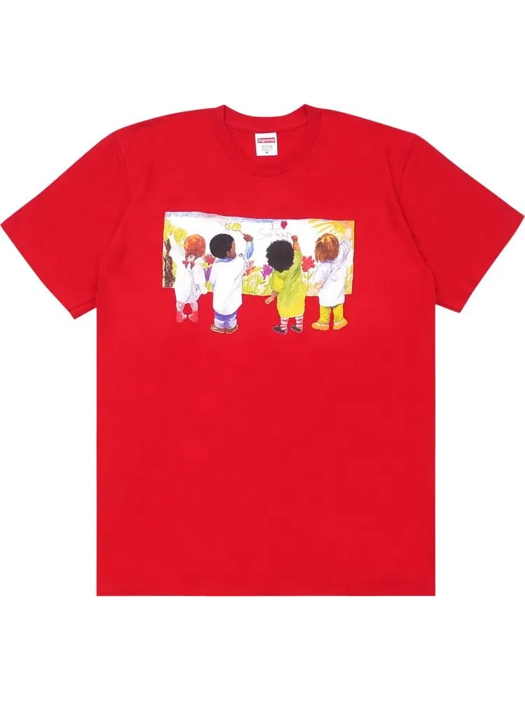Футболка Supreme Kids Tee 'Red' — изображение 1 из 1, красный