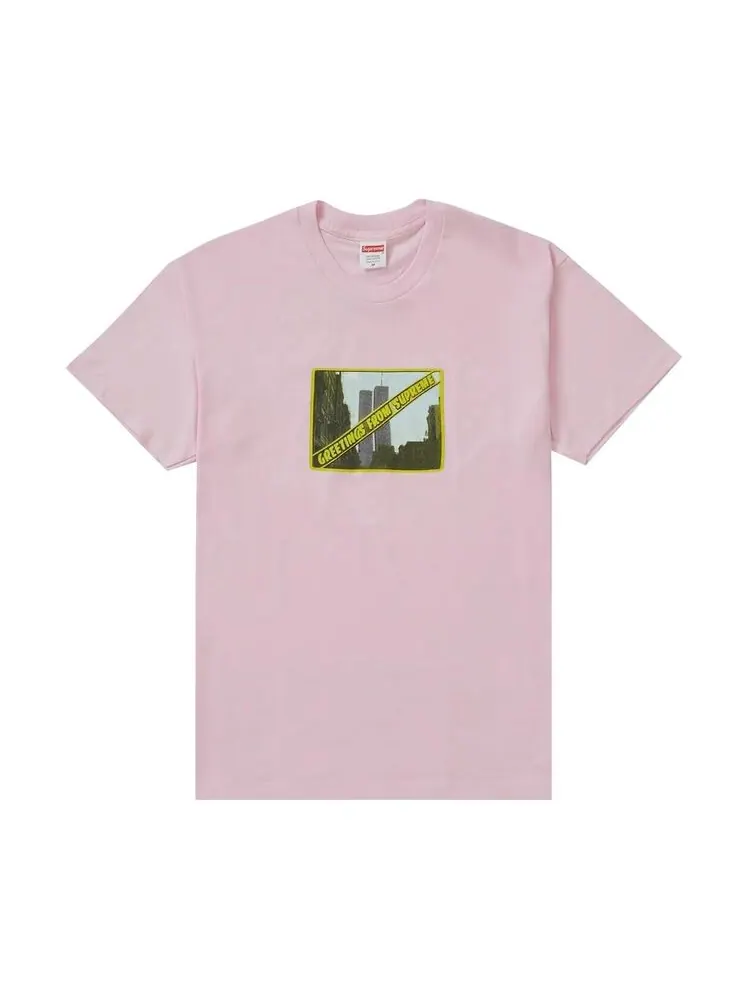 Футболка Supreme Greetings Tee Light Pink — изображение 1 из 1, розовый