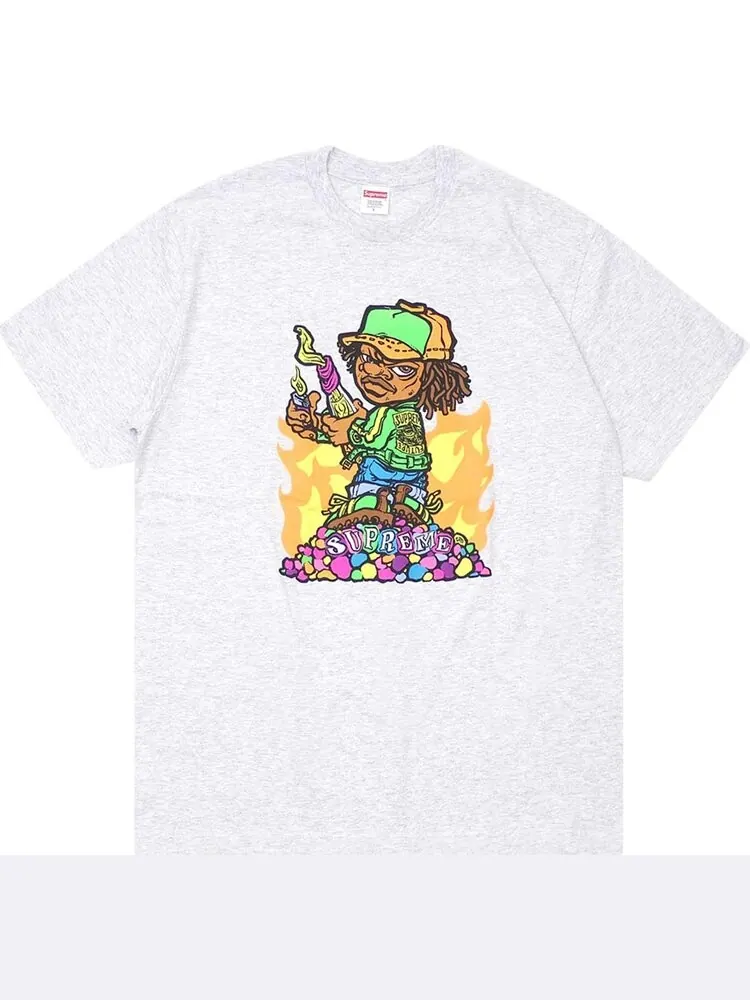 Футболка Supreme Molotov Kid Tee 'Ash Grey' — изображение 1 из 1, серый