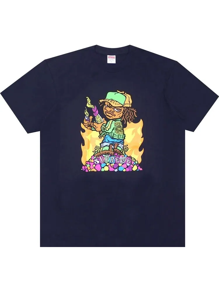 Футболка Supreme Molotov Kid Tee Navy — изображение 1 из 1, синий