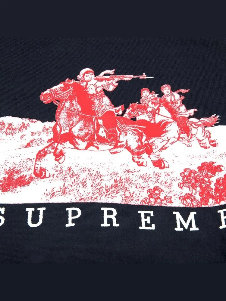 Футболка Supreme Riders T-Shirt 'Navy' — изображение 2 из 2, синий