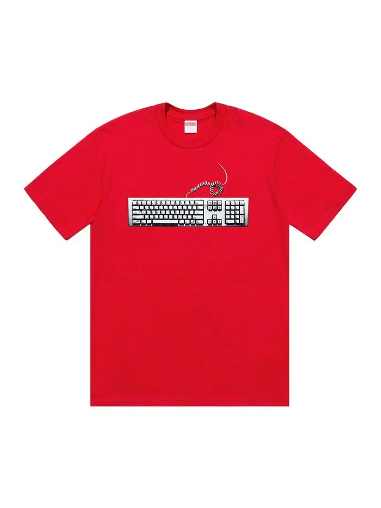 Футболка Supreme Keyboard Tee Red — изображение 1 из 1, красный