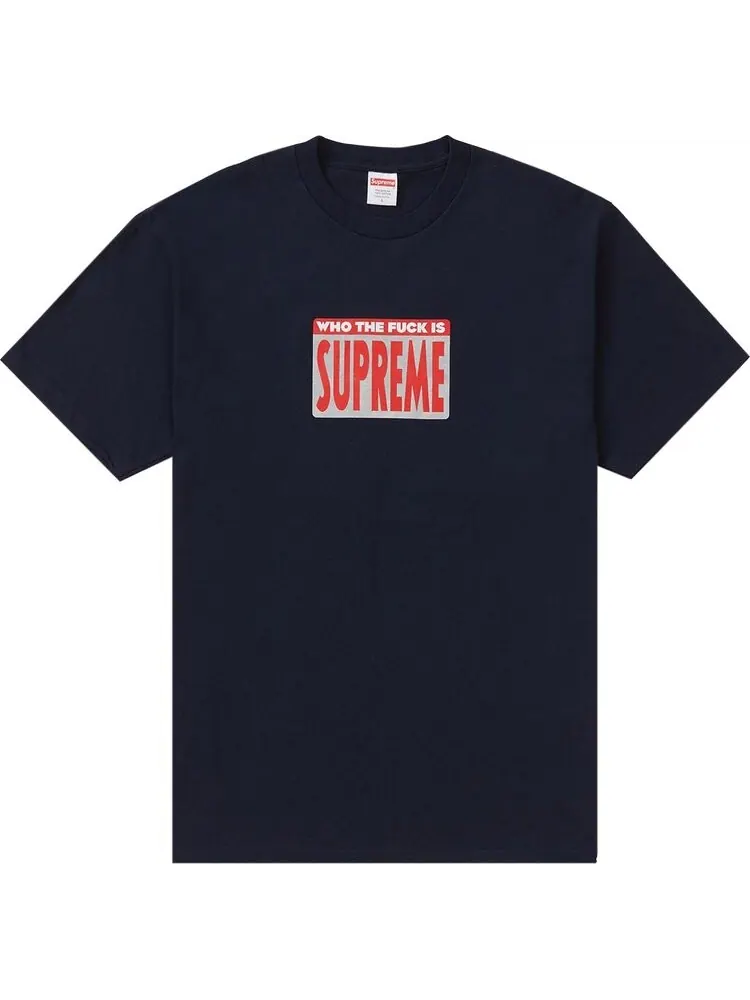 Футболка Supreme Who The f*ck Tee 'Navy' — изображение 1 из 1, синий