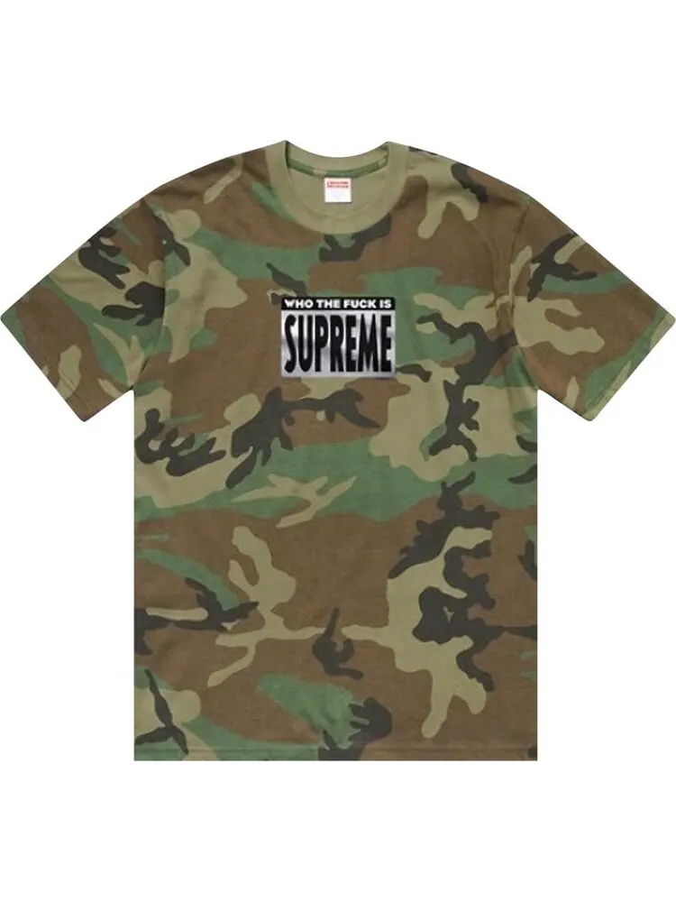 Футболка Supreme Who The f*ck Tee 'Woodland Camo' — изображение 1 из 1, мульти