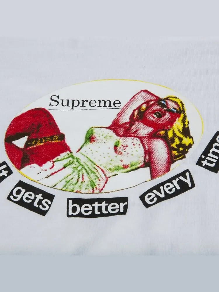 Футболка Supreme It Gets Better Every Time T-Shirt 'White' — изображение 2 из 2, белый