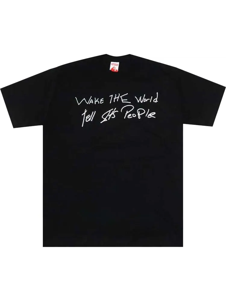 Футболка Supreme Buju Banton Wake The World Tee 'Black' — изображение 1 из 1, черный