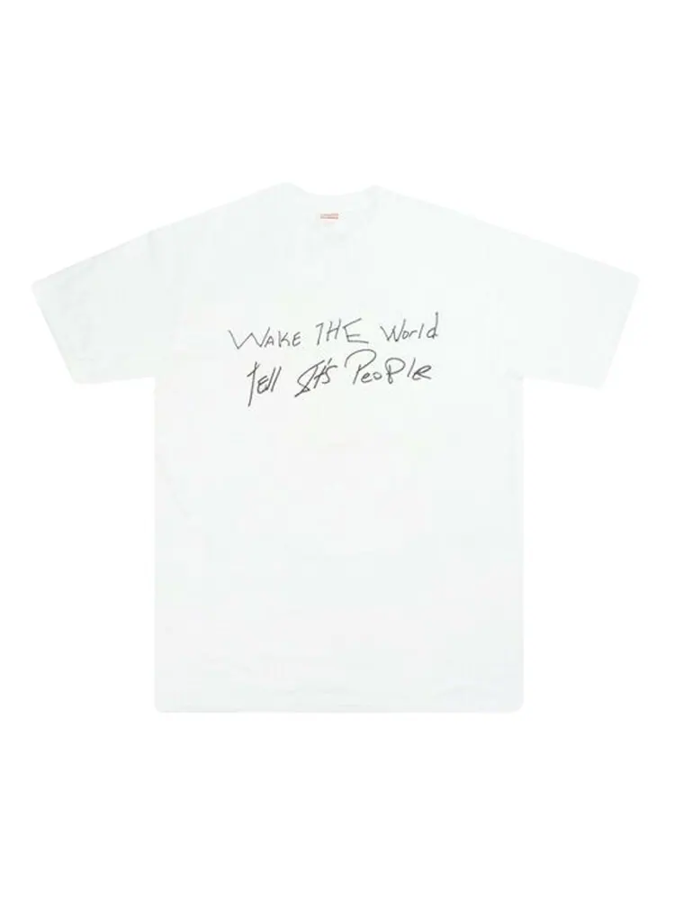 Футболка Supreme Buju Banton Wake The World Tee 'White' — изображение 1 из 1, белый