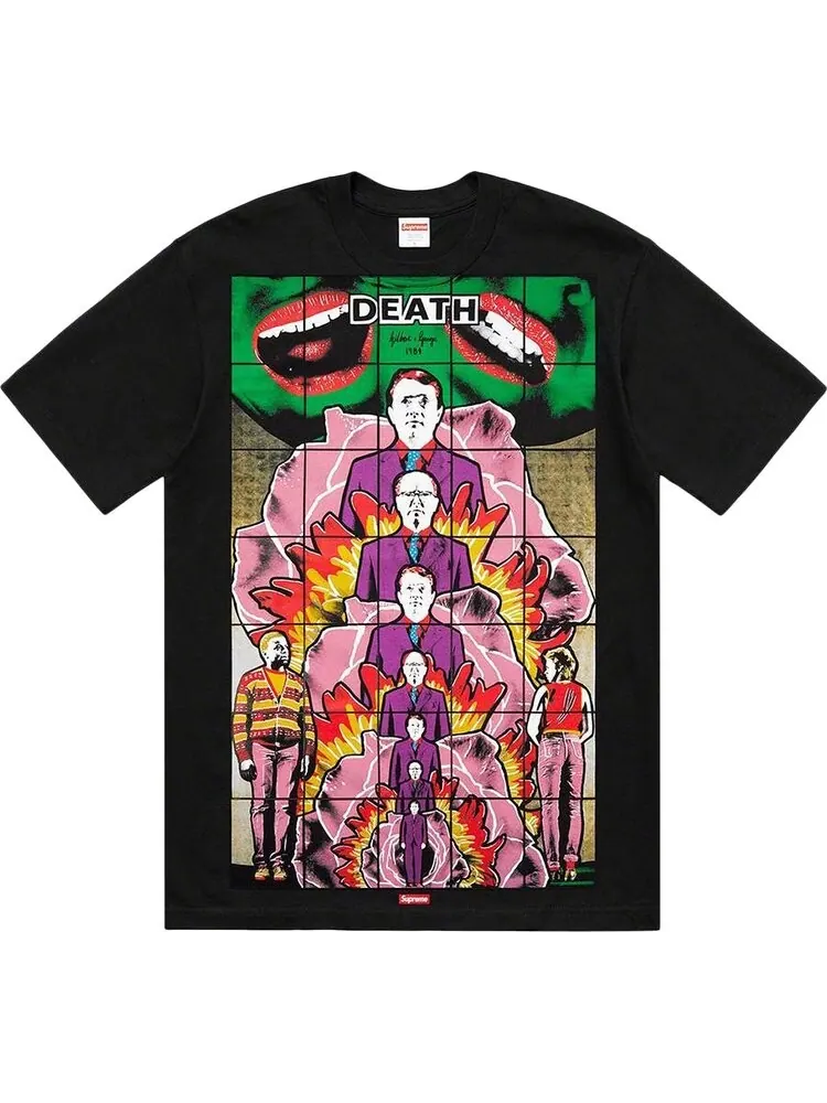 Футболка Supreme Gilbert And George DEATH Tee 'Black' — изображение 1 из 1, черный