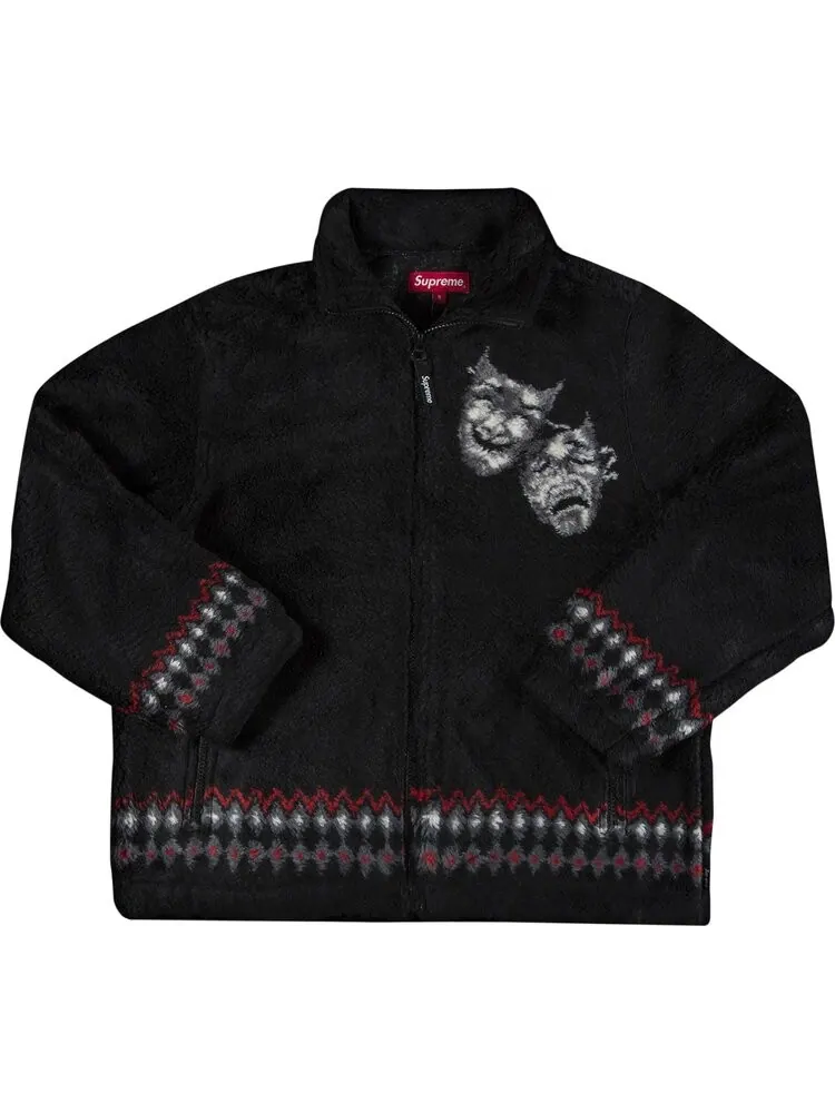 Куртка Supreme Drama Mask Fleece Jacket 'Black' — изображение 1 из 3, черный