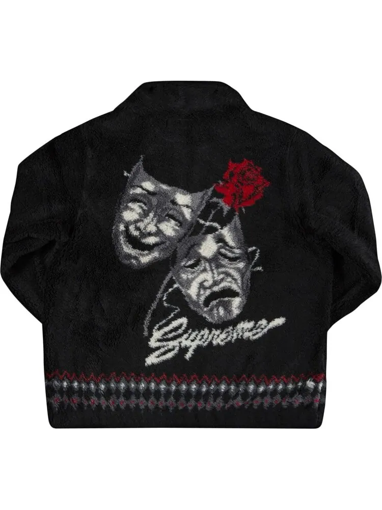 Куртка Supreme Drama Mask Fleece Jacket 'Black' — изображение 2 из 3, черный