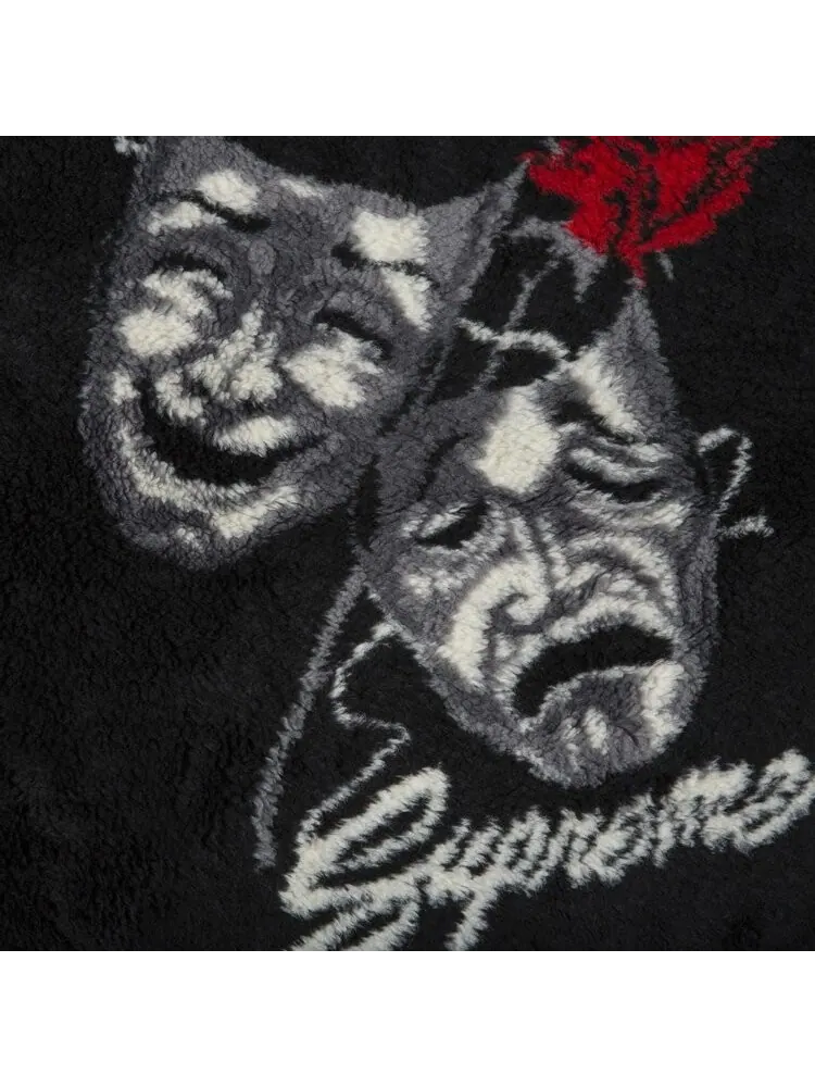 Куртка Supreme Drama Mask Fleece Jacket 'Black' — изображение 3 из 3, черный