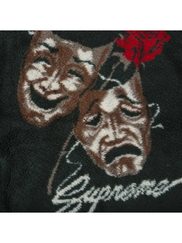 Куртка Supreme Drama Mask Fleece Jacket 'Dark Green' — изображение 3 из 3, зеленый