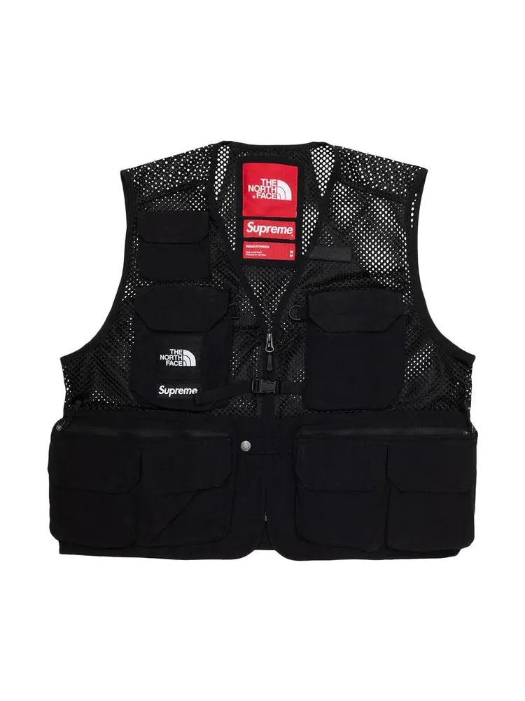 Утепленный жилет Supreme x The North Face Cargo Vest — изображение 1 из 1, черный