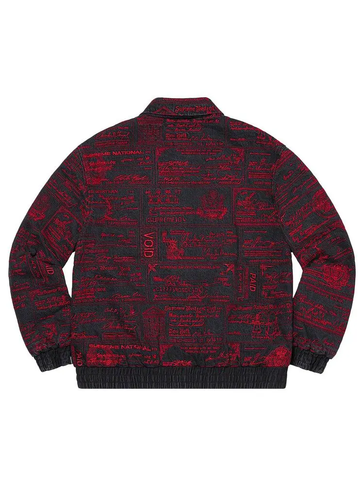 Куртка Supreme Checks Embroidered Denim Jacket — изображение 2 из 3, черный