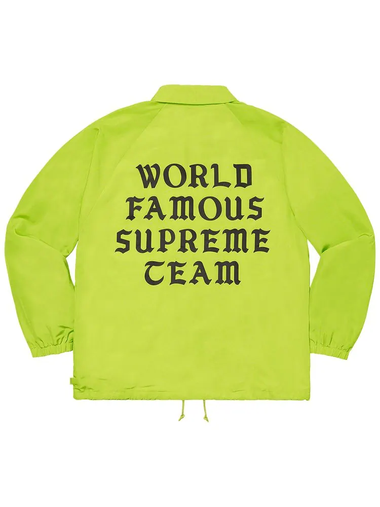Куртка Supreme World Famous Coaches Jacket 'Lime' — изображение 2 из 2, лаймовый