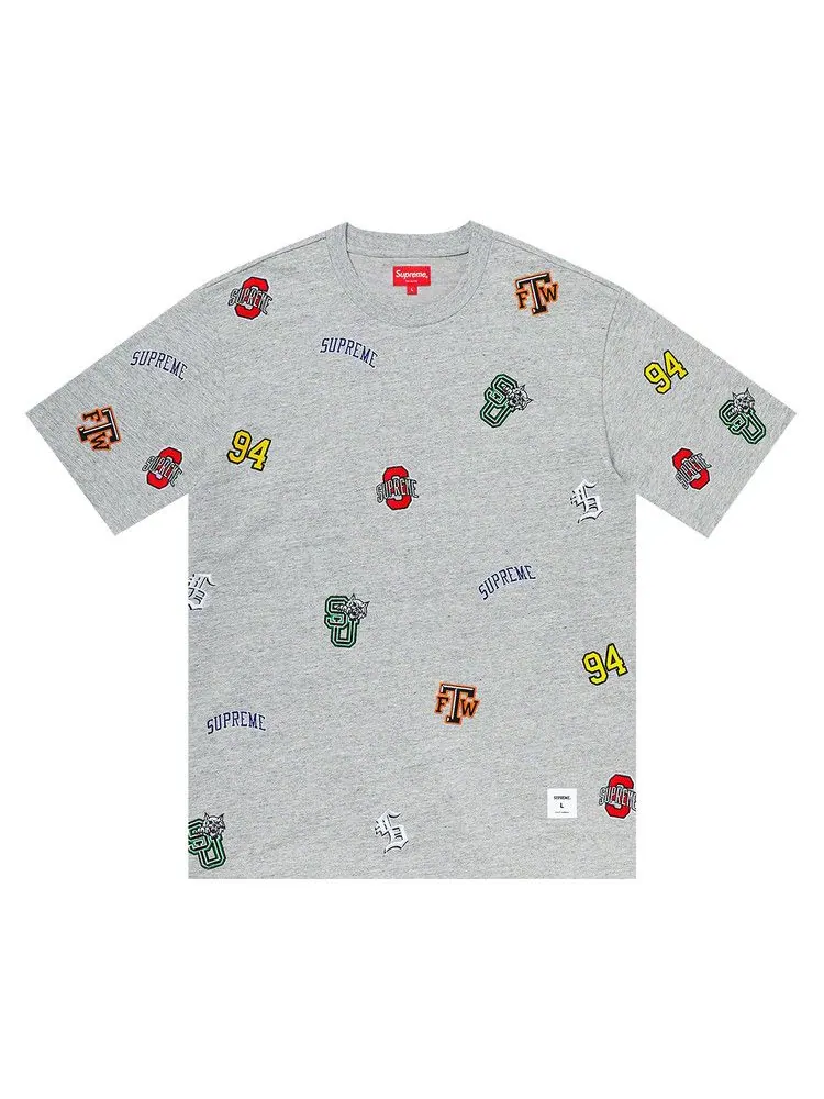 Топ Supreme University Short-Sleeve Top — изображение 1 из 1, серый
