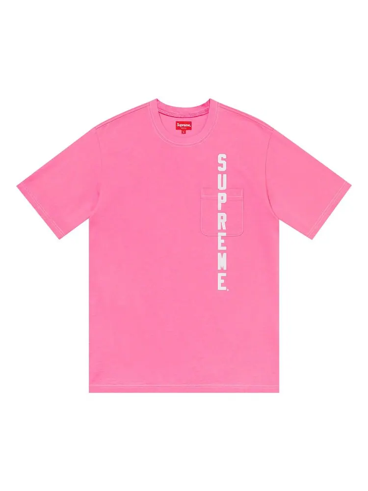 Футболка Supreme Contrast Stitch Pocket Tee 'Pink' — изображение 1 из 1, розовый