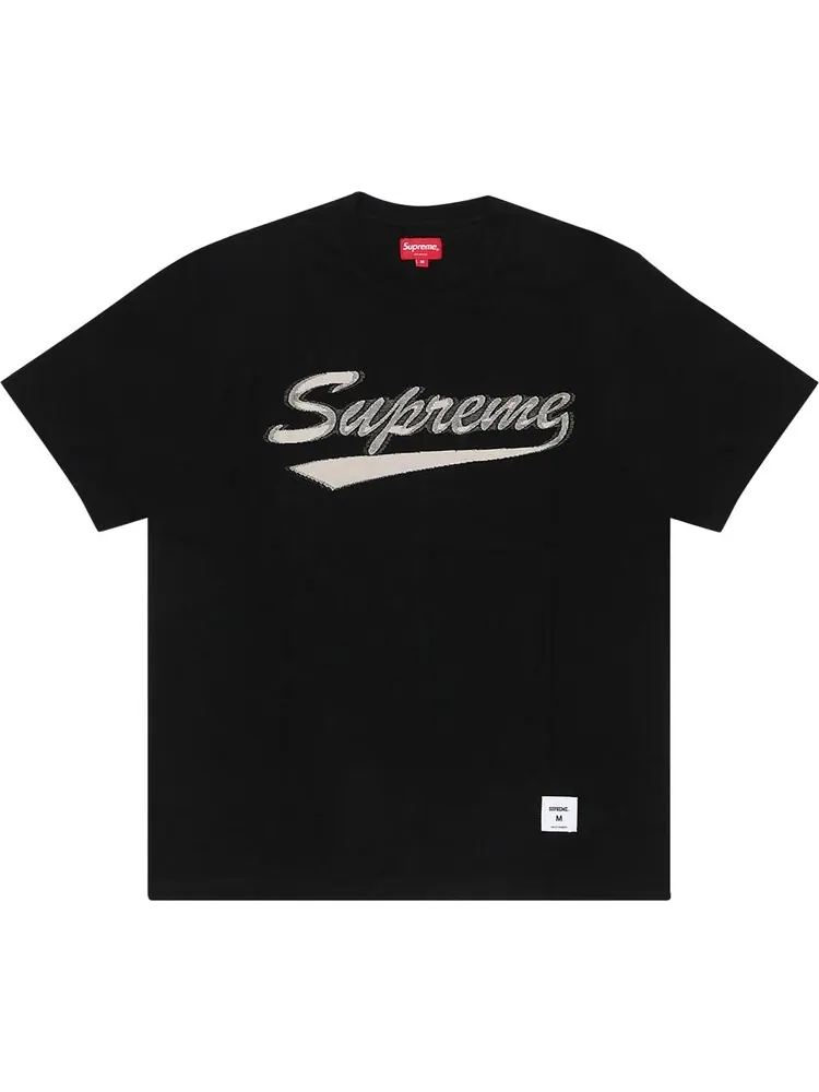 Футболка Supreme Intarsia Script Short-Sleeve Top 'Red' — изображение 1 из 1, красный