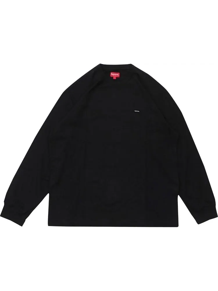 Лонгслив Supreme Small Box Long-Sleeve Tee 'Black' — изображение 1 из 1, черный