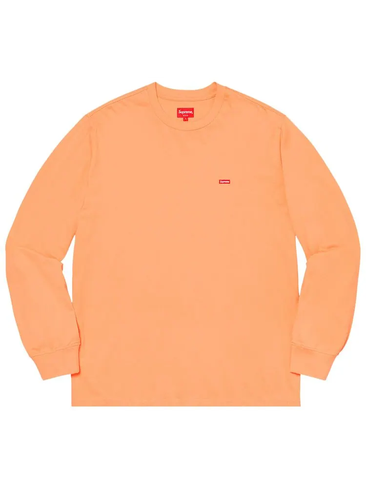Футболка Supreme Small Box Long-Sleeve Tee 'Peach' — изображение 1 из 1, персиковый