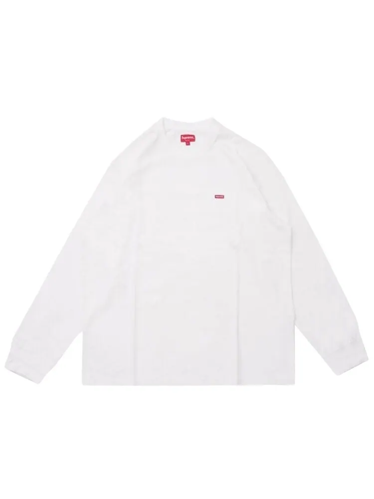 Лонгслив Supreme Small Box Long-Sleeve Tee 'White' — изображение 1 из 1, белый