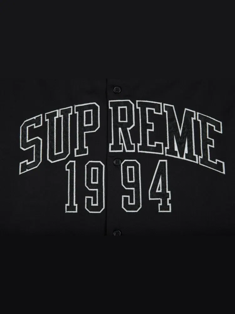 Рубашка Supreme Arc Logo Short-Sleeve Work Shirt 'Black' — изображение 2 из 2, черный